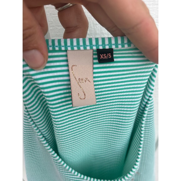 The Seea Green Striped Swim Beach Pant Set Surf Quick Dry Sz XS/S - Picture 4 of 6